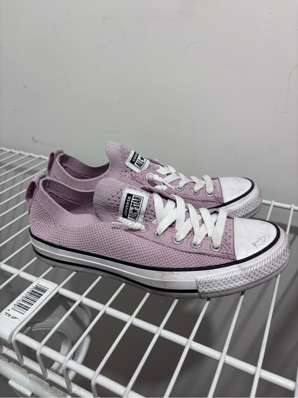 Converse Low Top Sneakers in Light Purple and White